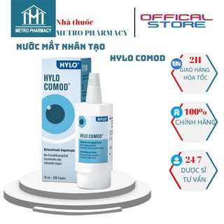 Nước mắt nhân tạo Hylo COMOD 0.1%-Nước mắt nhỏ lens-Giúp dịu mắt, giảm khô mắt-Nhập khẩu Đức-Dung tích 10ml