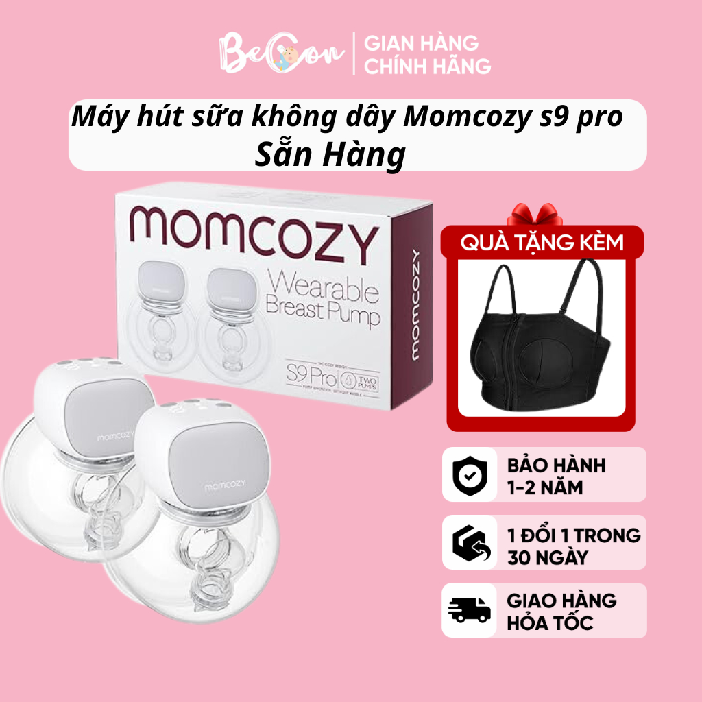 Máy Hút Sữa Không Dây Momcozy S9 Pro S12 Pro shop BECON cam kết hàng chính hãng luôn sẵn hàng