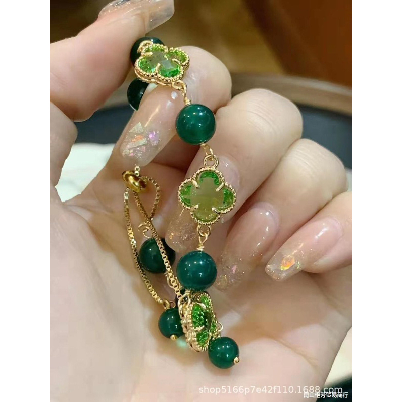 Lắc tay mạ vàng 18K đá thạch anh