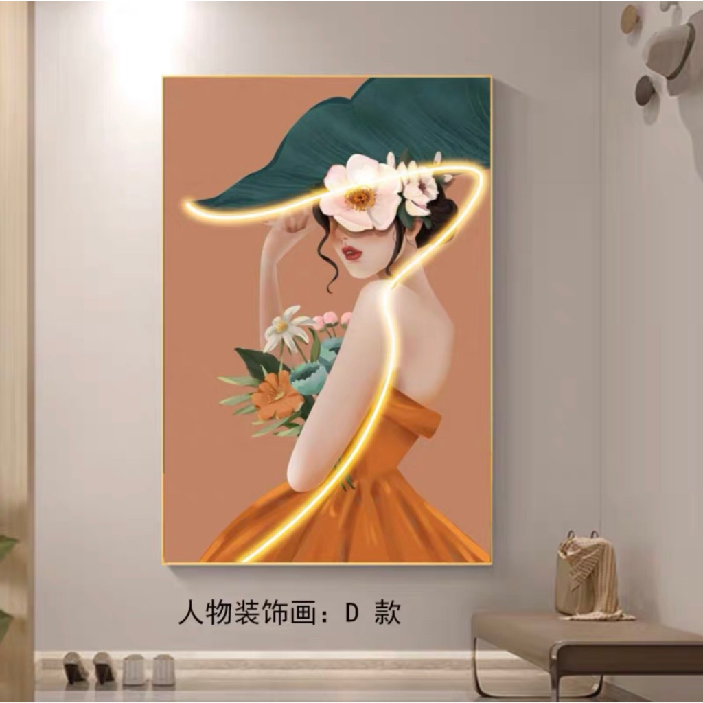 Tranh Treo Tường Cô Gái Nghệ Thuật Treo Phòng khách/ Làm Việc/ SPa/ Nail/ Mi/ Phun Săm Thẩm Mỹ Viện/ Trang Trí Shop