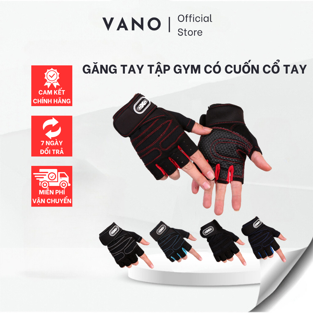 Găng Tay Tập Gym Tập Xà Xport Có Cuốn Cố Tay Chống Trượt Phù Hợp Cho Cả Cho Nam Và Nữ Vano Fitness