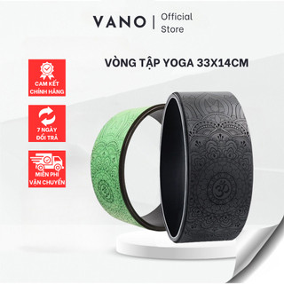 Vòng Tập Yoga Bọc Cao Su PU Cao Cấp Chống Trơn Trượt Khung Nhựa ABS In Hoa Văn Hàng Cao Cấp Vano Fitness