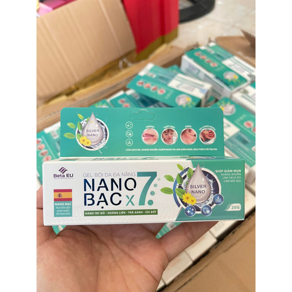 Kem bôi Nano Bạc X7 tube 25g- giúp dưỡng ẩm, mờ sẹo thâm, giúp kháng khuẩn cho da, giúp làm mát dịu da