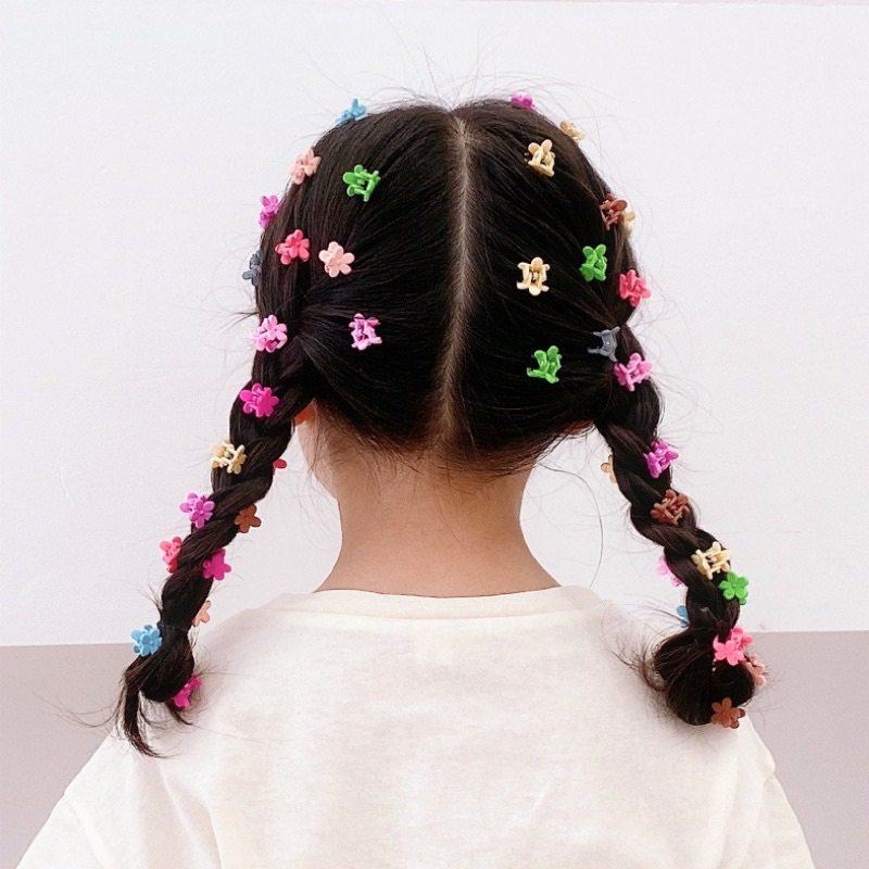 100 Kẹp Tóc Mini Màu Sắc Ngọt Ngào Thời Trang Mùa Hè Cho Bé set kẹp tóc mái kẹp tóc cut