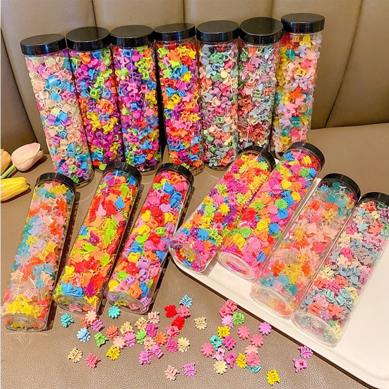 100 Kẹp Tóc Mini Màu Sắc Ngọt Ngào Thời Trang Mùa Hè Cho Bé set kẹp tóc mái kẹp tóc cut