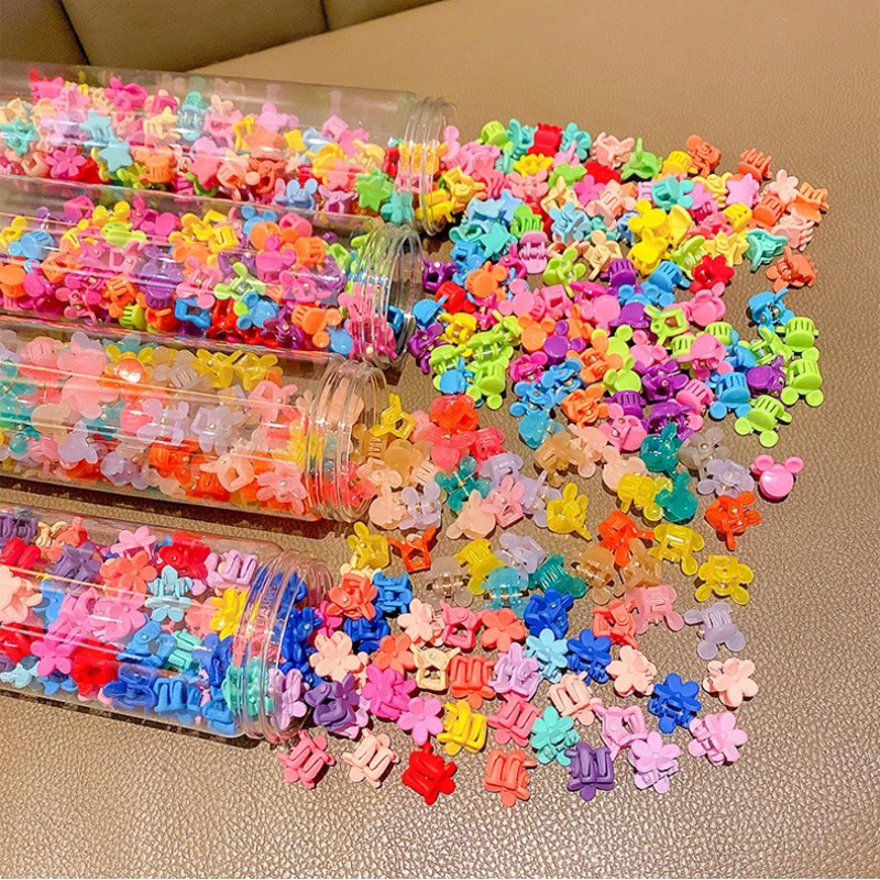 100 Kẹp Tóc Mini Màu Sắc Ngọt Ngào Thời Trang Mùa Hè Cho Bé set kẹp tóc mái kẹp tóc cut