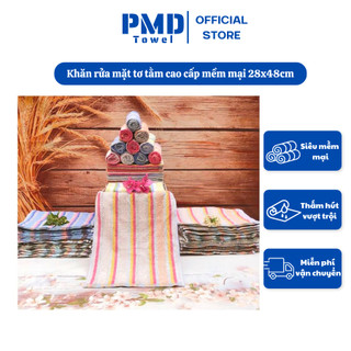 Khăn rửa mặt tơ tằm cao cấp mềm mại rất thấm nước nhanh khô không phai màu chăm sóc và bảo vệ da bạn kích thước 28x48c