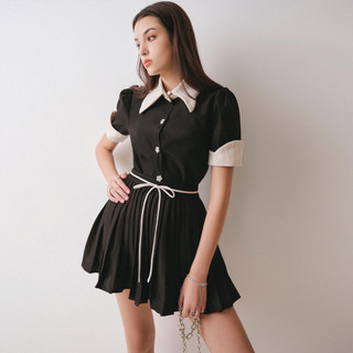 DARLING.ISM - Áo kiểu tay ngắn Lexi Shirt vải bố mịn