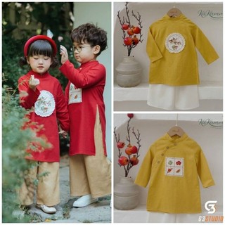 sét áo dài bé gái cao cấp đẹp hàng thiết kế . áo dài cao cấp giá sỉ
