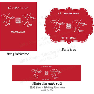 Combo bảng tên trang trí cưới