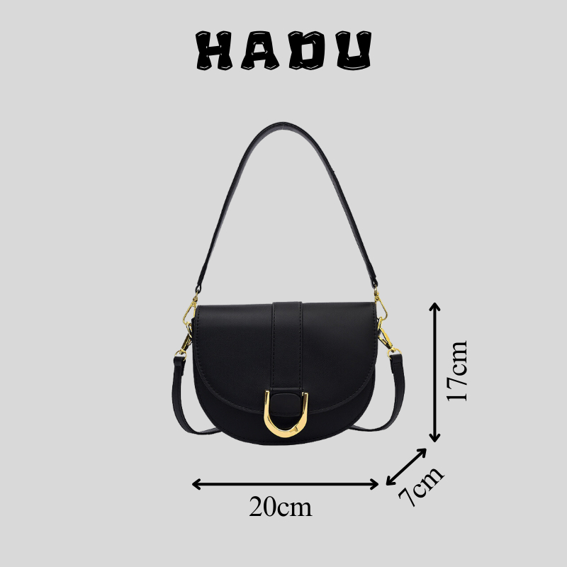 Túi xách nữ túi đeo vai phiên bản thời trang Hàn Quốc đeo xát nách dáng yên ngựa - HDB010