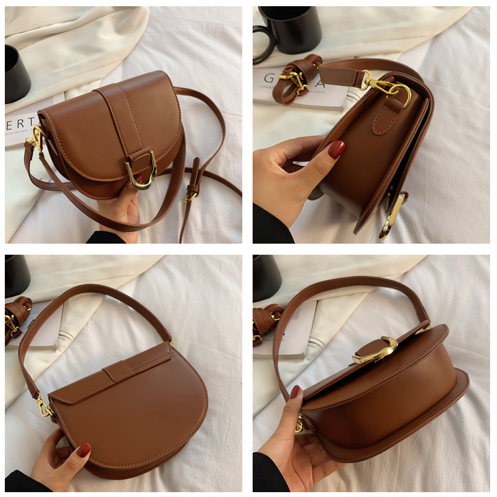 Túi xách nữ túi đeo vai phiên bản thời trang Hàn Quốc đeo xát nách dáng yên ngựa - HDB010