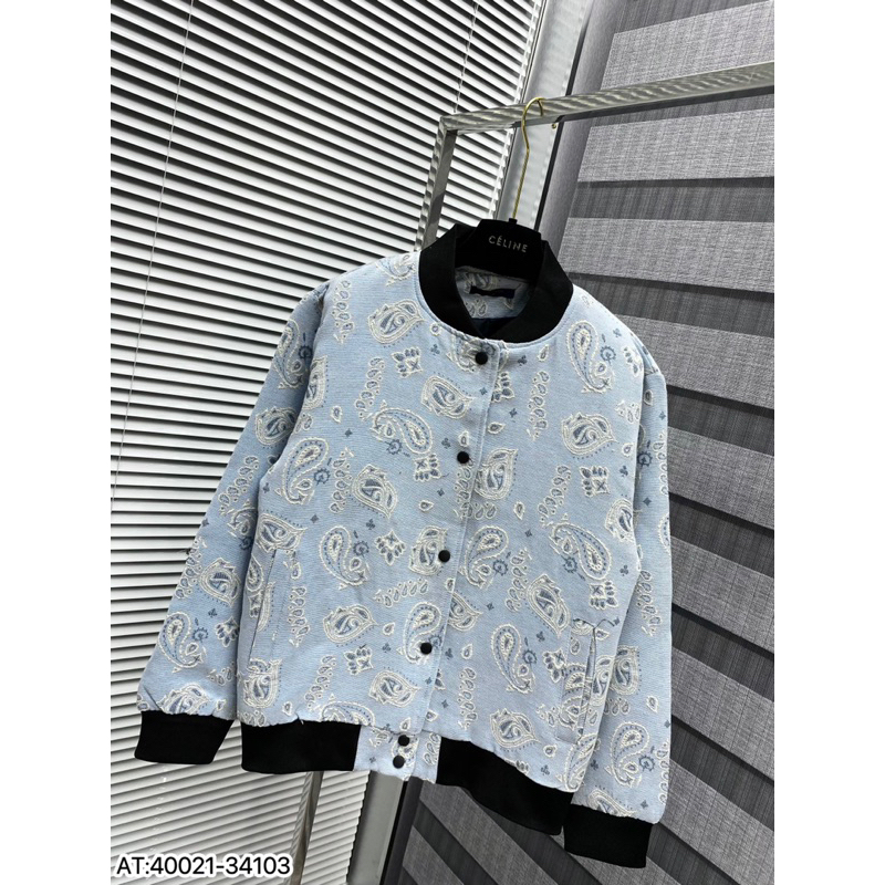 Siêu cấp áo khoác LV ss2023 - hoạ tiết thêu 3D xịn sò