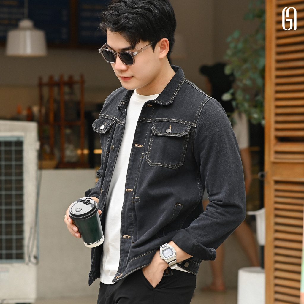 Áo khoác jeans D23 DENIM JACKET form Regular fit - THE GMEN ELEGANT EST 2017