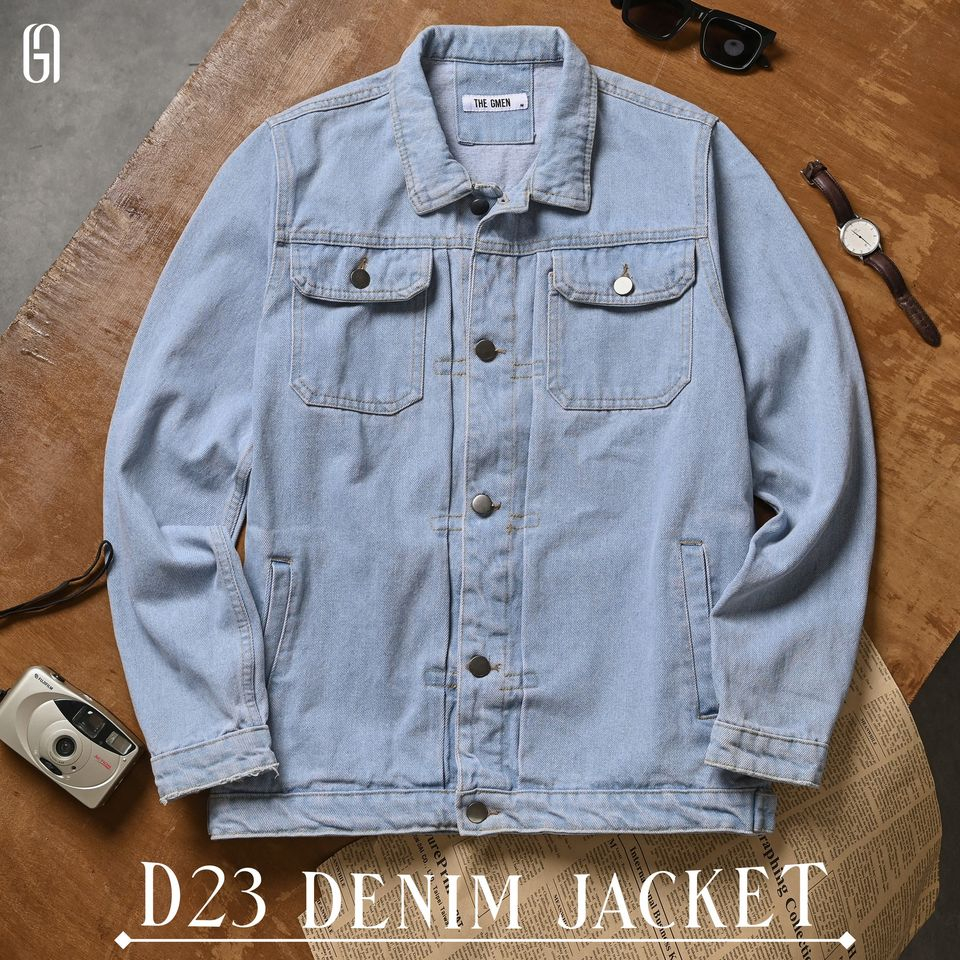 Áo khoác jeans D23 DENIM JACKET form Regular fit - THE GMEN ELEGANT EST 2017