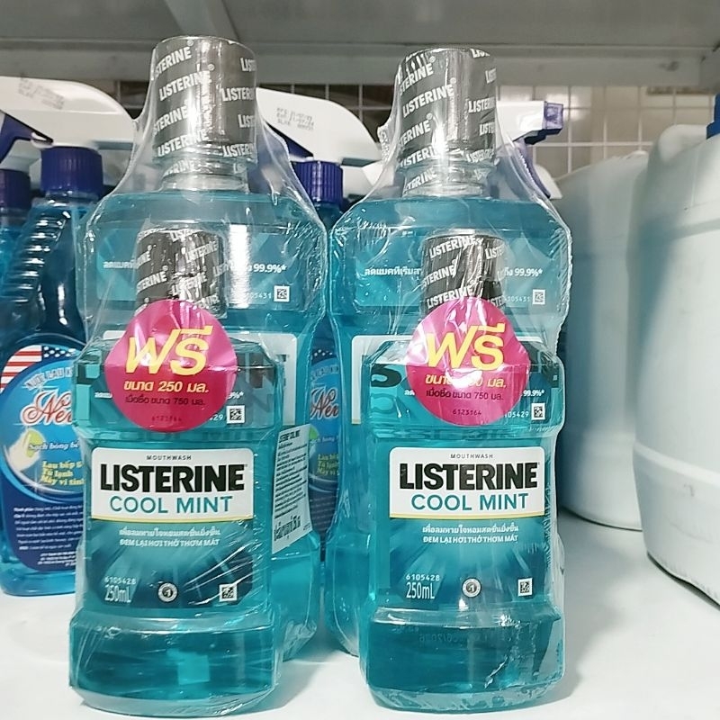 Nước súc miệng Listerine 750ml tặng chai 250ml.