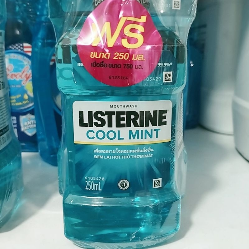 Nước súc miệng Listerine 750ml tặng chai 250ml.