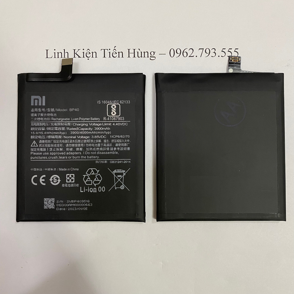 Pin zin Xiaomi Redmi K20 Pro / MI 9T Pro  - loại 1 kèm siu bảo hành lỗi 1 đổi 1