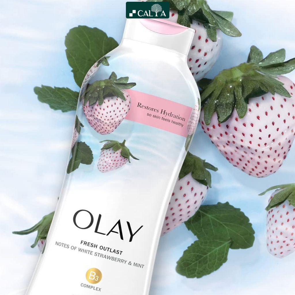 Sữa Tắm Olay Muối Biển Tẩy Tế Bào Chết, Làm Sáng Mịn Da - Olay Exfoliating Moisture Sea Salt Body Wash