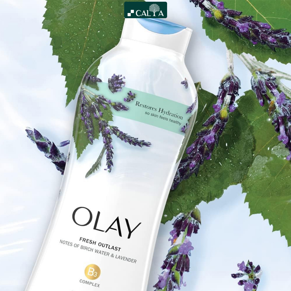 Sữa Tắm Olay Muối Biển Tẩy Tế Bào Chết, Làm Sáng Mịn Da - Olay Exfoliating Moisture Sea Salt Body Wash