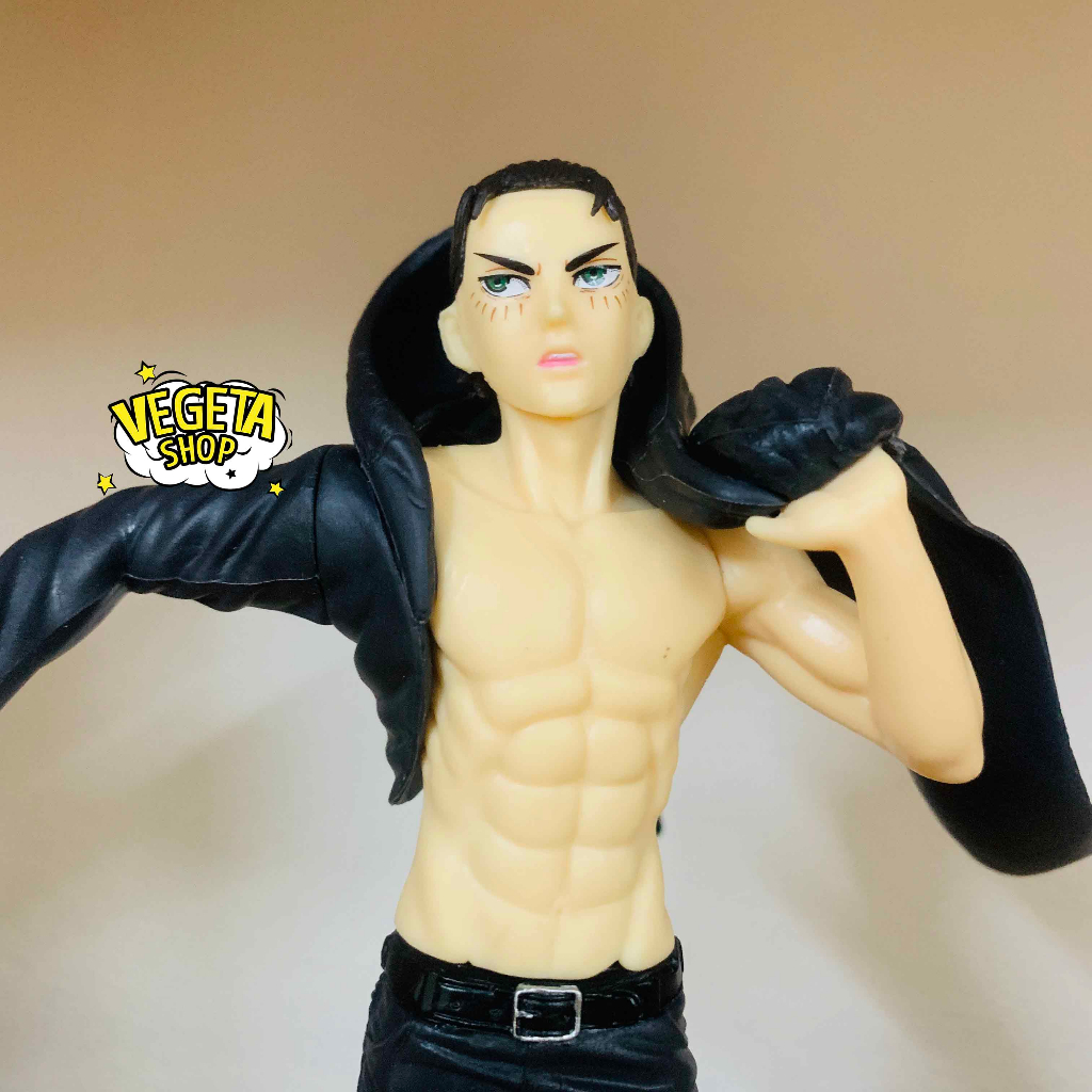 Mô hình Attack On Titan - Eren Yeager - Eren áo khoác trong trạng thái vừa hóa Titan - Đại chiến Titan - Cao 19cm