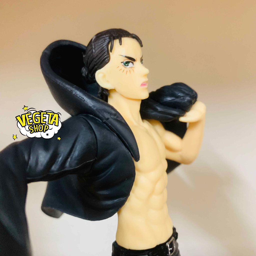 Mô hình Attack On Titan - Eren Yeager - Eren áo khoác trong trạng thái vừa hóa Titan - Đại chiến Titan - Cao 19cm