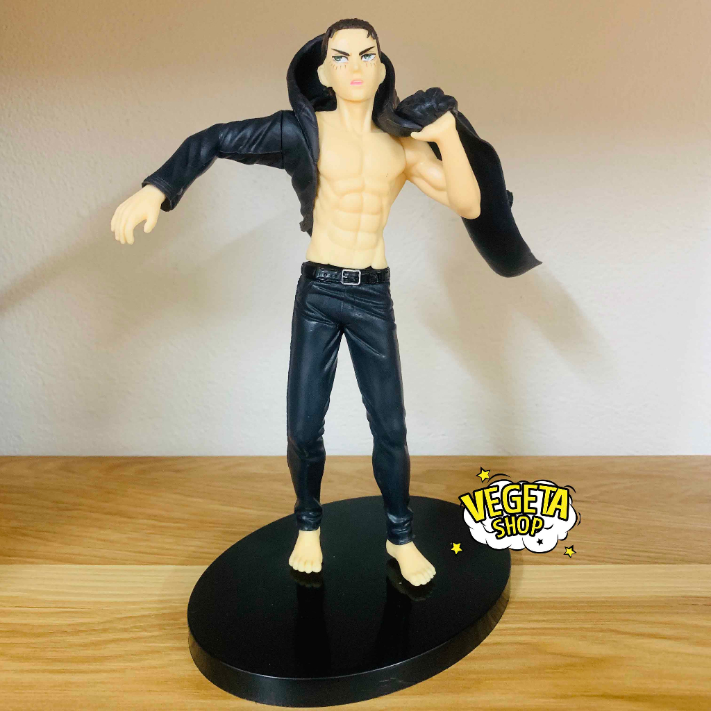 Mô hình Attack On Titan - Eren Yeager - Eren áo khoác trong trạng thái vừa hóa Titan - Đại chiến Titan - Cao 19cm