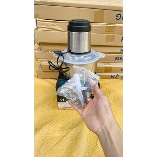 Máy xay thịt cối inox 2l đa năng kitchen expert hda xay siêu tốc