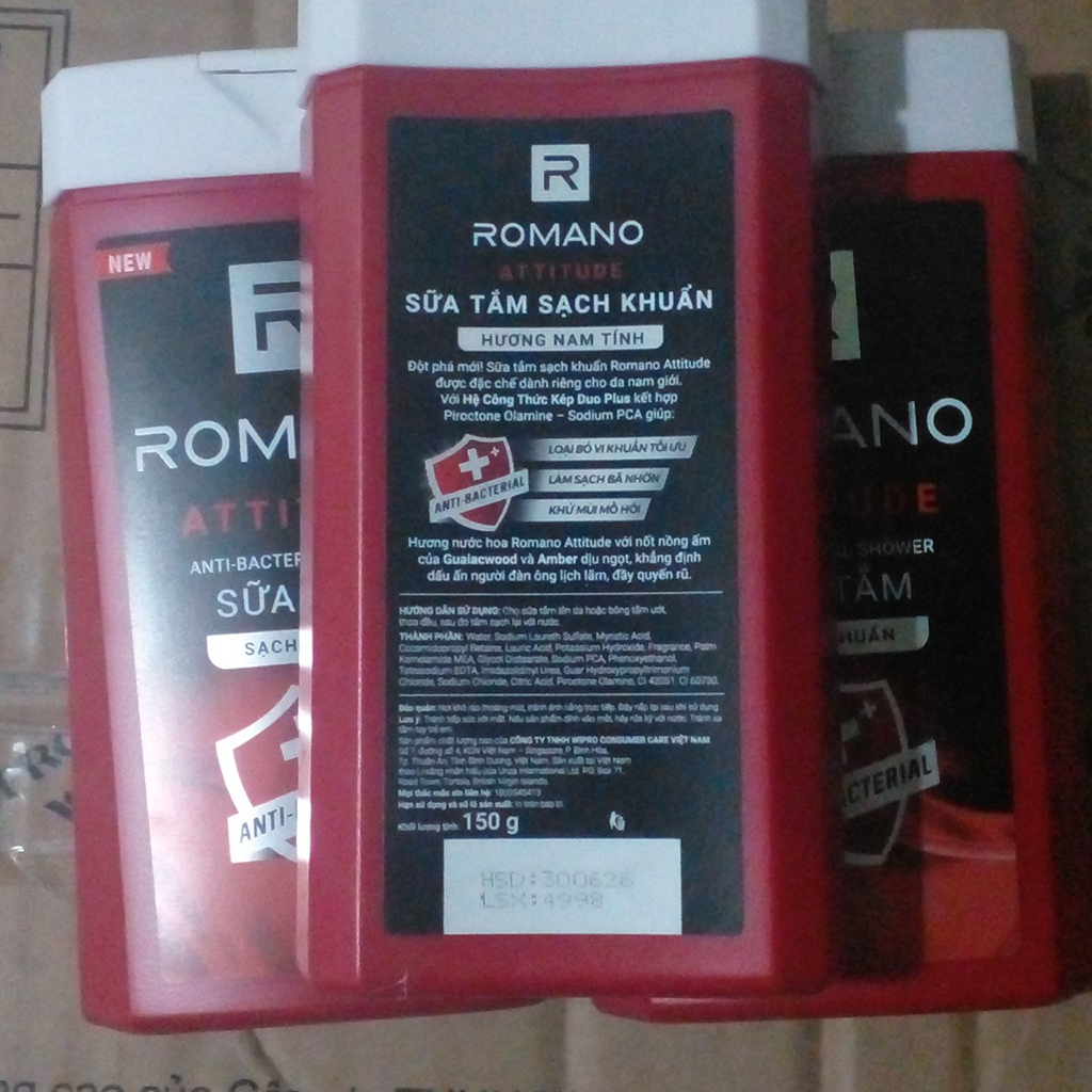 Sữa tắm hương nước hoa nam cao cấp Romano Attitude - Hàng khuyến mại 150g