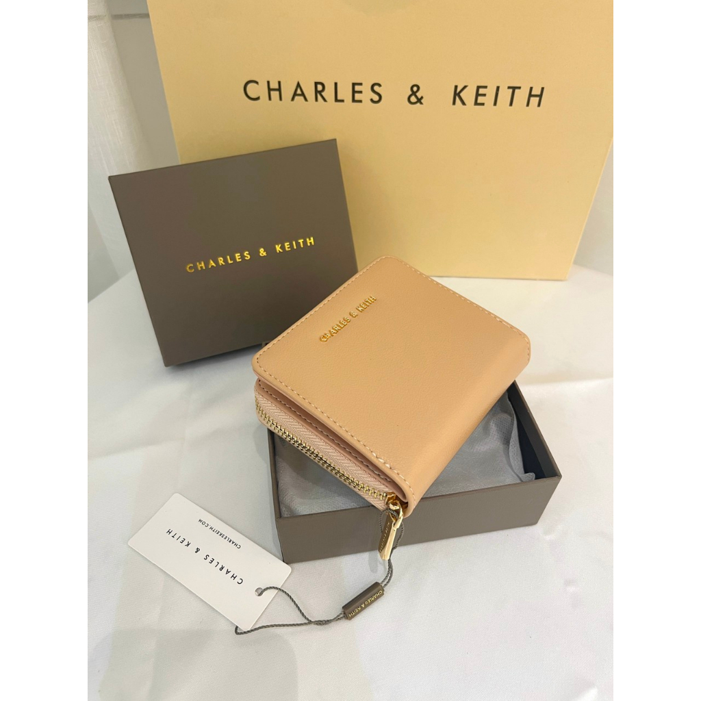 Ví gập nữ ck size 11cmx9cmx3cm mã CK6 10770420 full box nude