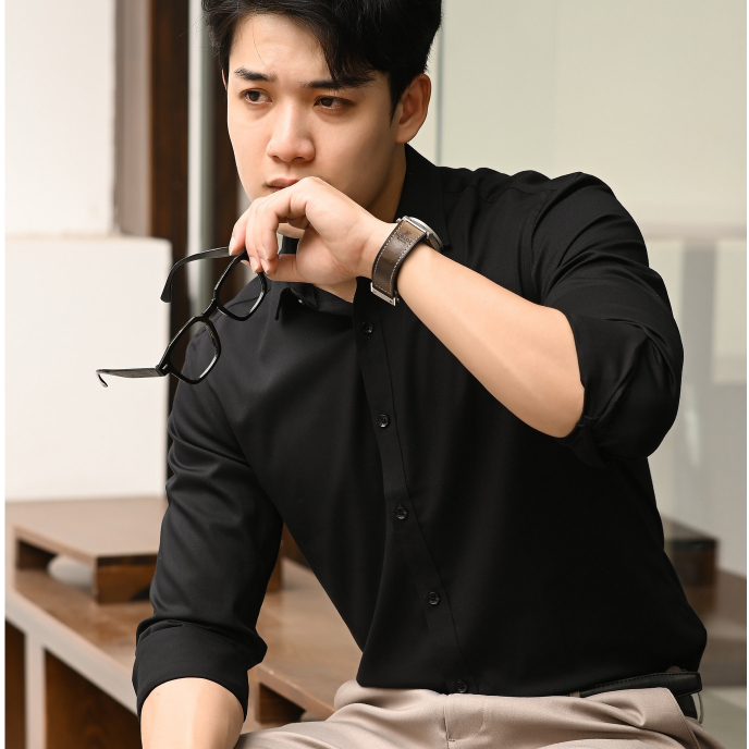 Sơ mi G23 SPREAD SHIRT chất liệu bamboo, form Slimfit - THE GMEN ELEGANT EST 2017