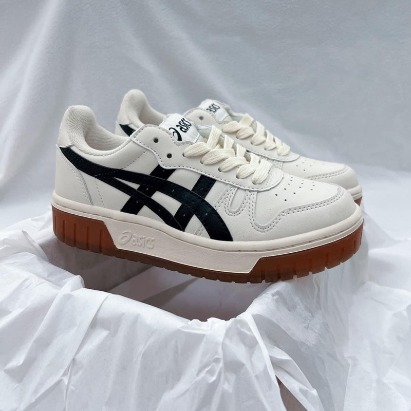 Giày Thể Thao Asics Court MZ Cream Black Gum Classic Bản Cao Cấp Nhất Fullbox Phụ Kiện