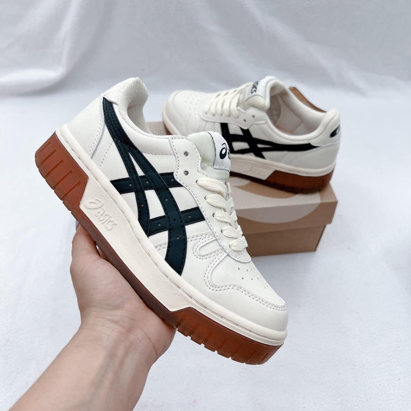 Giày Thể Thao Asics Court MZ Cream Black Gum Classic Bản Cao Cấp Nhất Fullbox Phụ Kiện