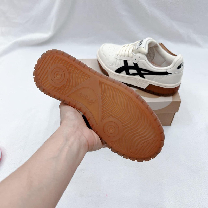 Giày Thể Thao Asics Court MZ Cream Black Gum Classic Bản Cao Cấp Nhất Fullbox Phụ Kiện