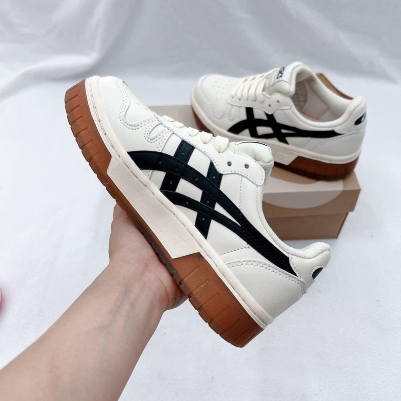 Giày Thể Thao Asics Court MZ Cream Black Gum Classic Bản Cao Cấp Nhất Fullbox Phụ Kiện