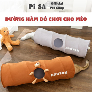 Đồ chơi đường hầm cho mèo gấp gọn tiện dụng dài 0.8 và 1.2m | Đường ống cho mèo chơi đuổi bắt