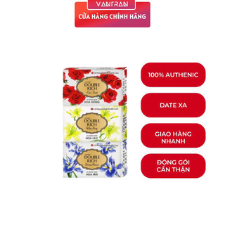 Xà bông cục Double Rich 90g hương hoa cực thơm