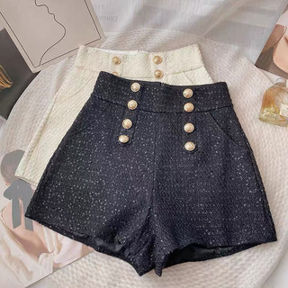 HÀNG ORDER Quần sooc dạ tweed đính khuy sang chảnh phong cách hàn quốc