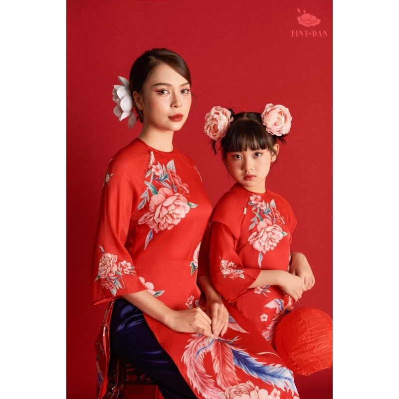 Sét áo dài gia đình cao cấp tết đẹp hàng thiết kế giá rẻ nhẹ nhàng mềm