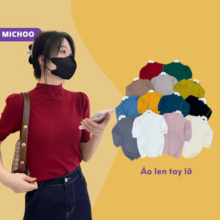 Áo Len Nữ Cổ Tròn Tay Lỡ MICHOO Mềm Mại 9 Màu Sắc Đa Dạng Dễ Mặc