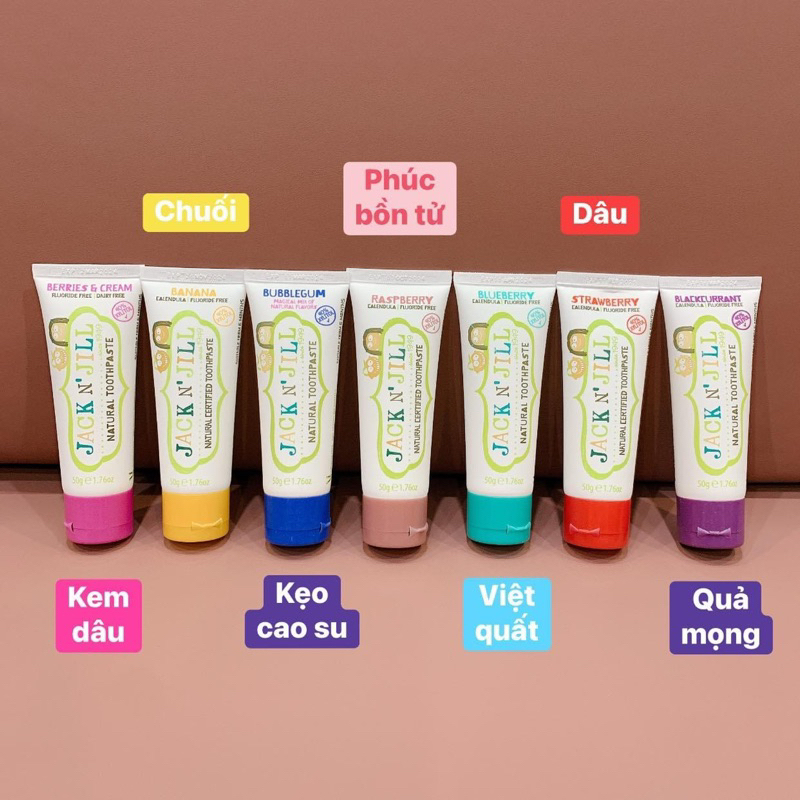 KEM ĐÁNH RĂNG HỮU CƠ JACK N JILL CHO BÉ TỪ 6 THÁNG