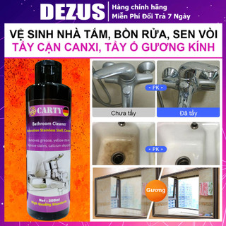 Tẩy Cặn Canxi Inox Nhà Tắm - Tẩy Rửa Cặn Bám Vòi Sen, Vòi Nước - Vệ Sinh Vách Kính, Gạch Men, Bồn Sứ, Gương Soi CARTY