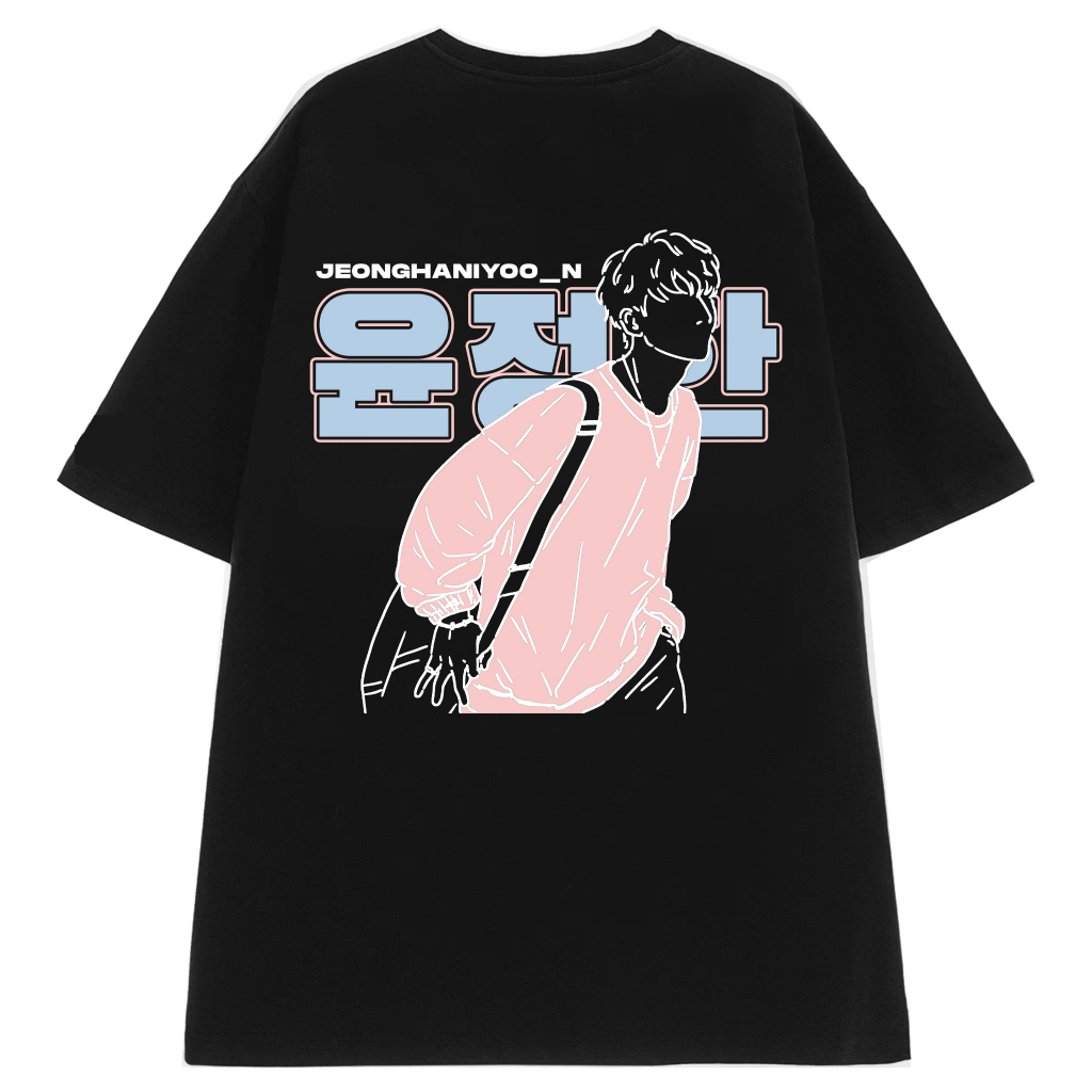 JEONGHAN TEE - Áo thun SEVENTEEN unisex oversize 2 màu đen/trắng