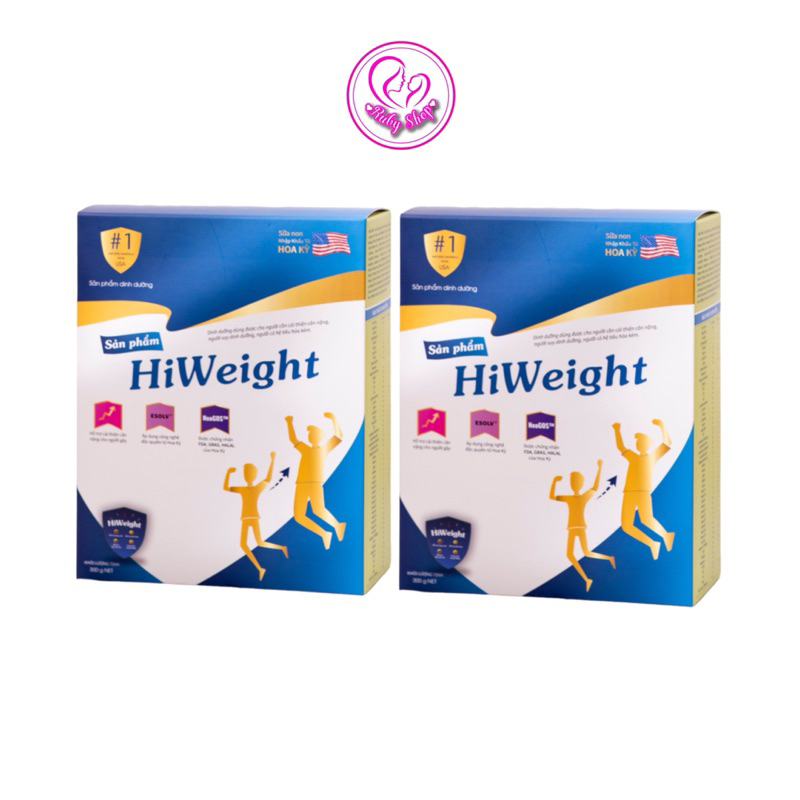 Combo 2 hộp giấy sữa tăng cân Hiweght 300g tiện dụng
