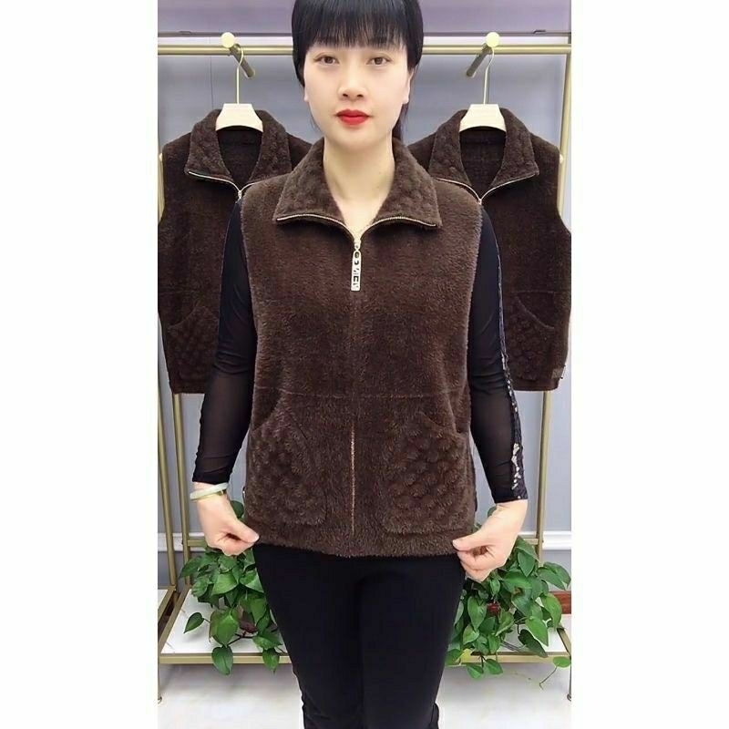 Áo len gile hàng lông dày dặn áo khoác cho mẹ❤