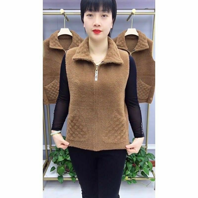 Áo len gile hàng lông dày dặn áo khoác cho mẹ❤
