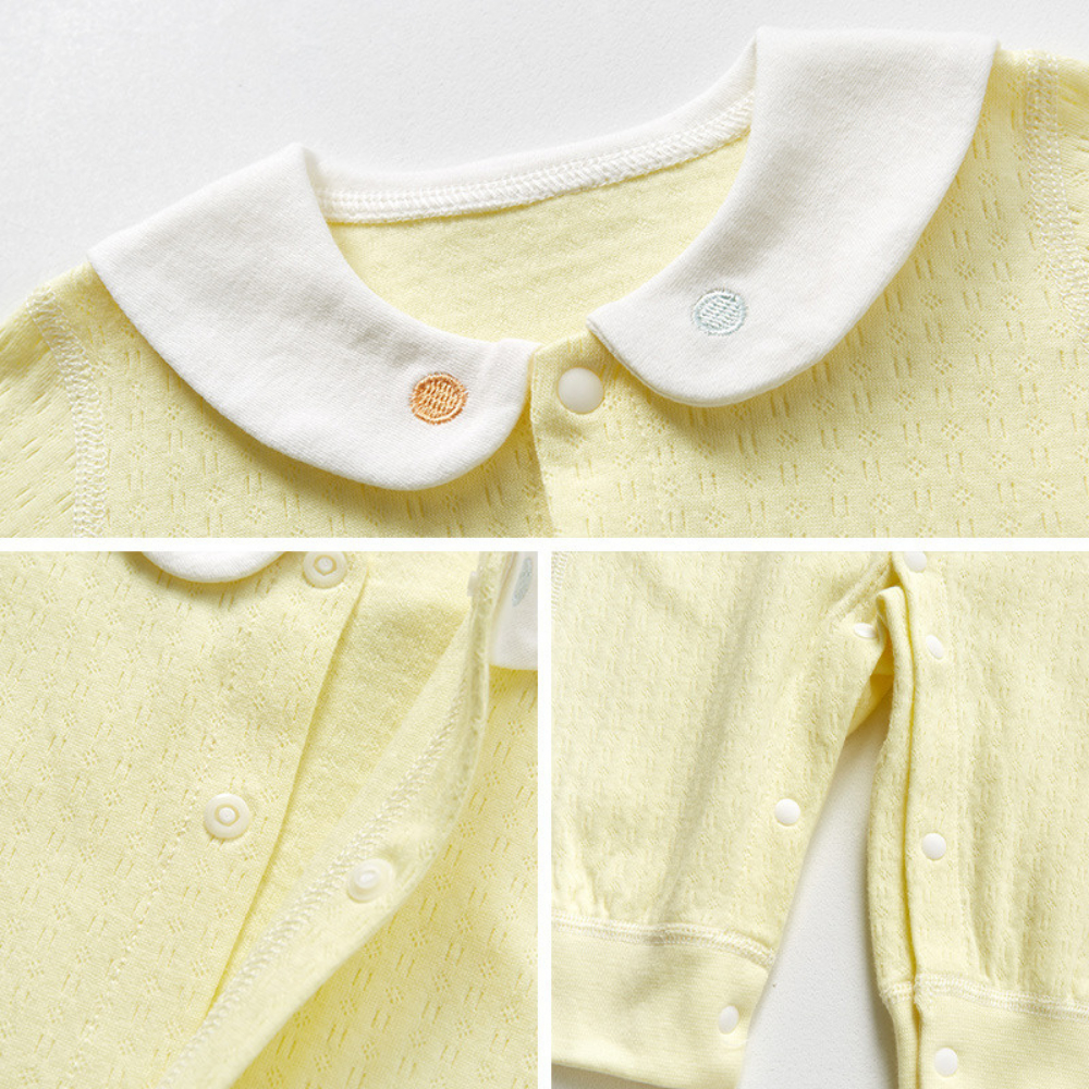 Body thu đông bộ đồ liền thân dài tay cho bé chất cotton mềm mại, an toàn size từ 3-13kg BDV01