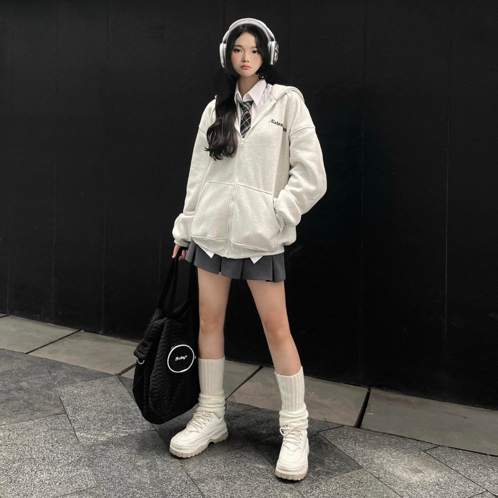 Áo Hoodie zip CALEM.CLUB - Áo khoác nỉ dây kéo nhiều màu dày dặn form rộng unisex