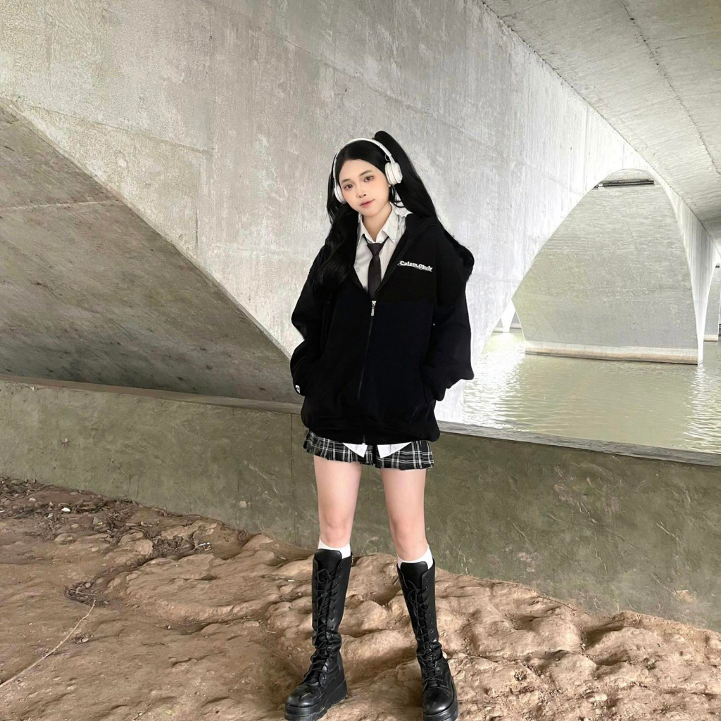 Áo Hoodie zip CALEM.CLUB - Áo khoác nỉ dây kéo nhiều màu dày dặn form rộng unisex