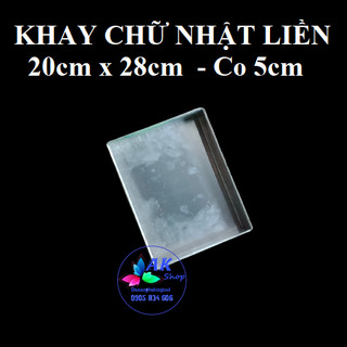 Khay nhôm gia công chữ nhật liền cao 5cm size 20 / 2412.192